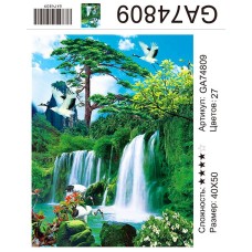 Алмазная мозаика 40x50 на подрамнике  GA74809 Пейзаж,водопад,водопады