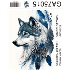 Алмазная мозаика 40x50 на подрамнике  GA75015 Животные,волки,волк,купить по низкой цене.