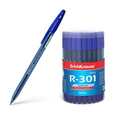 46772  Ручка шариковая ErichKrause R-301 Original Stick синий 0,7 мм