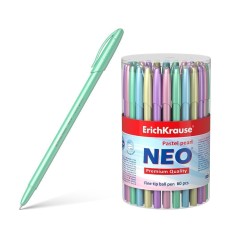 55380 Ручка шариковая ErichKrause Neo Pastel pearl синий 0,7 мм круглый корпус игольчатый наконечник