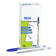 7027/7017   Ручка шариковая одноразовая LINC INK TANK 0,60 мм синяя круглый корпус