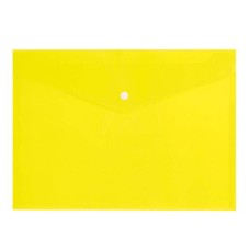 PK8015Y  Пластиковый конверт INFORMAT А4, на кнопке, прозрачный 150 мкм, желтый
